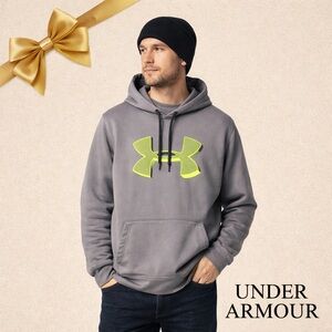 Under Armour Gray Hoodie with Yellow Logo